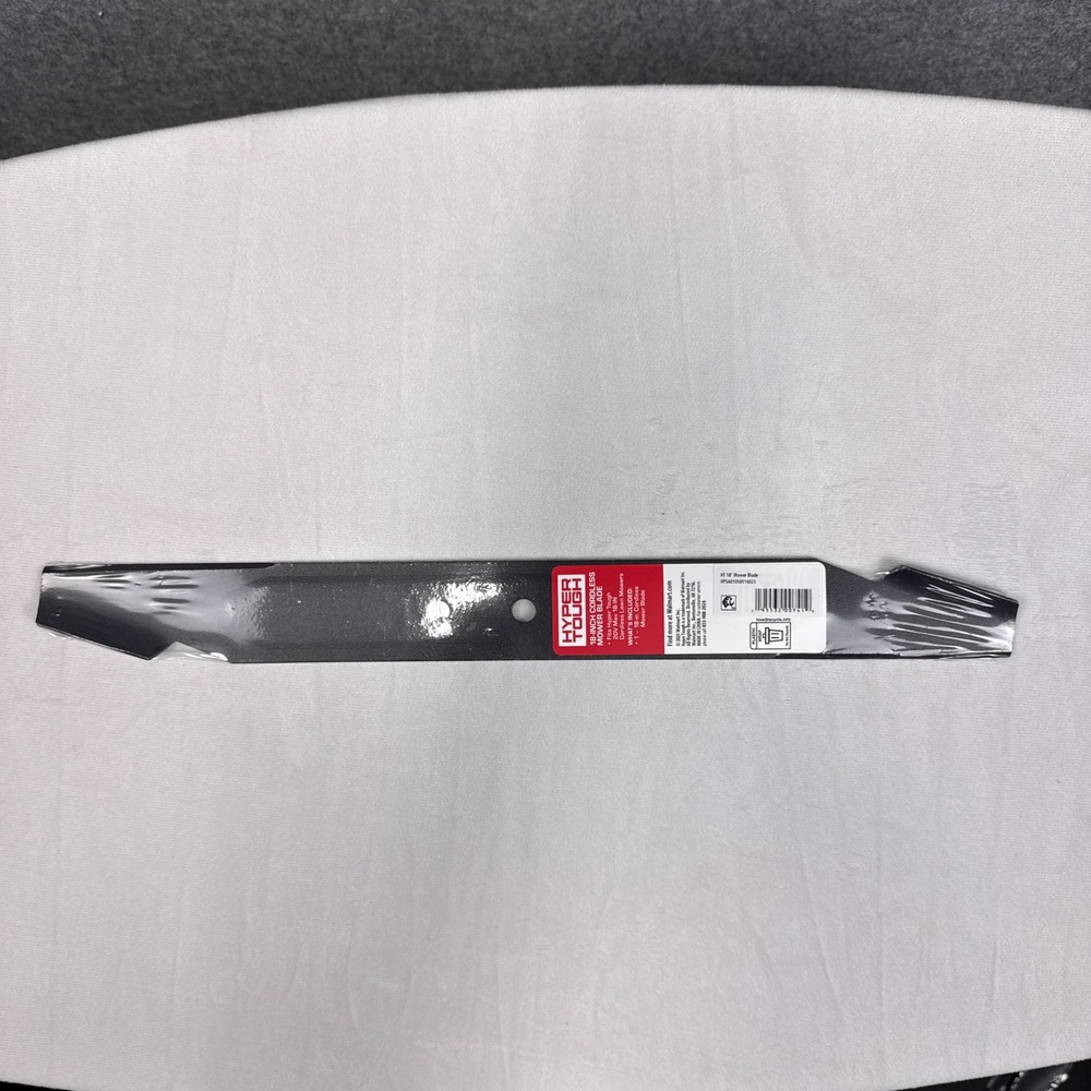 Hyper Tough Mower Blade 18-inch Black Steel for 20V Max Cordless Mowers NEW